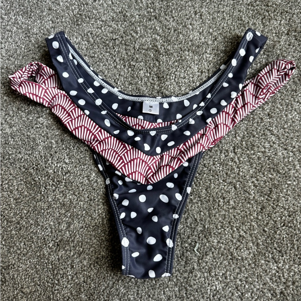 High waisted cheeky bathing suit bottom